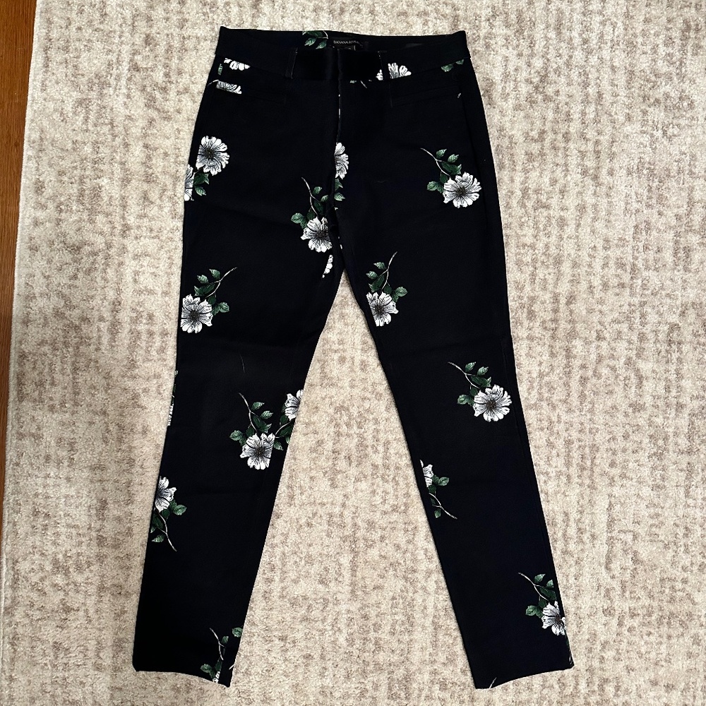 Banana Republic Sloan Floral Print Pants